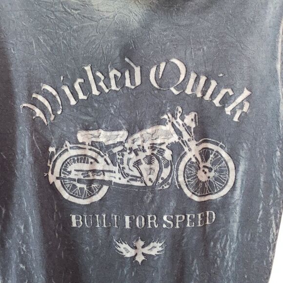 Wicked Quick French Terry Charcoal Crinkle Built For Speed Hoodie - Picture 5 of 13